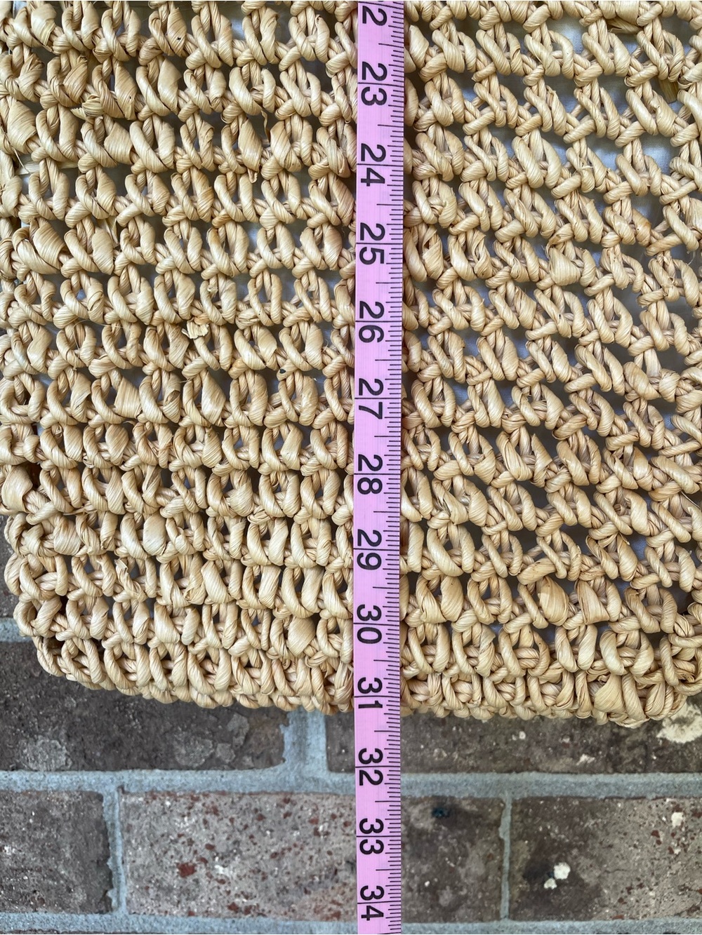 Woven Straw Raffia Shoulder Bag Natural Tan Brown Strap - Picture 9 of 16